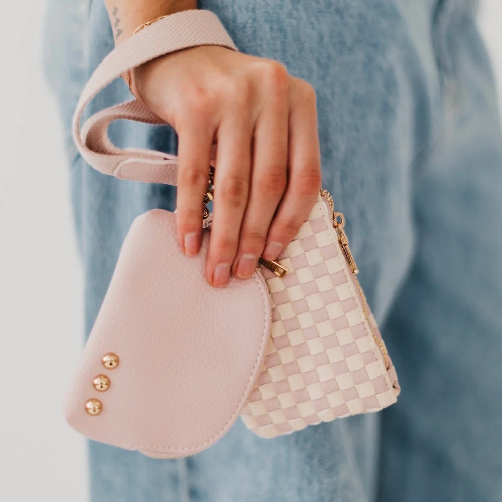 Pink Mini Wristlet Duo - Chic Two-Piece Women’s Bag